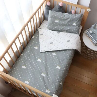 3Pcs Baby Bedding Set For Newborns Star Pattern Kid Bed Line