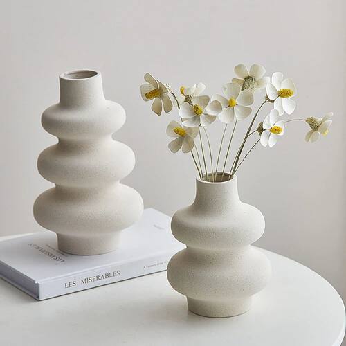 Nordic Style Ceramic Vase Decoration White Vase Modern Home