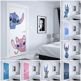 Lilo & Stitch Stitch Angel graffiti Aesthetic Door sticker H