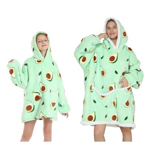 Oversized Wearable Hoodie Warm Flannel Sherpa Blanket Hoodie