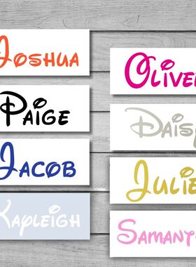 Personalized Vinyl Name Stickers Custom Mickey and Minnie La