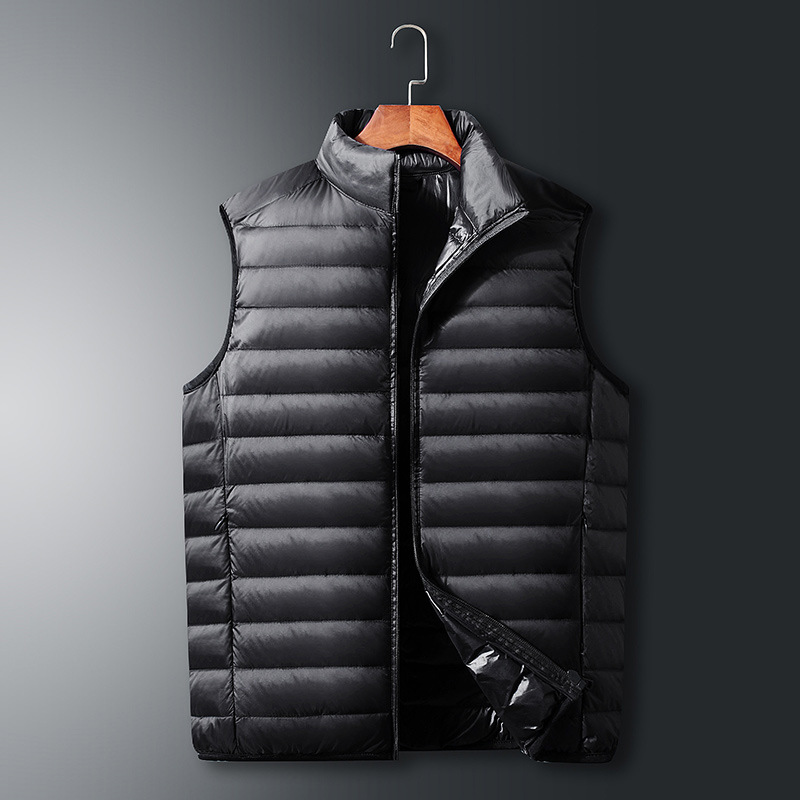 2024 Lightweight Down Jacket Men's Vest Stand Collar Vest Ca