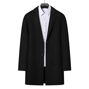 Men Double Fat Woolen Enlarged sided Coat And