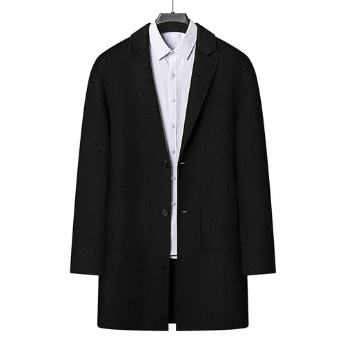 Fat And Enlarged Men's Double-sided Woolen Coat