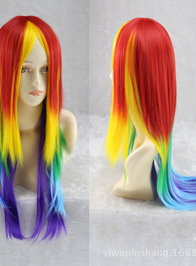 s Anime Haruku Gradient Mid-length Straight Hair splay lor W