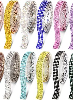 Self Adhesive Crystal Rhinestone Sticker Diamond Ribbon DIY