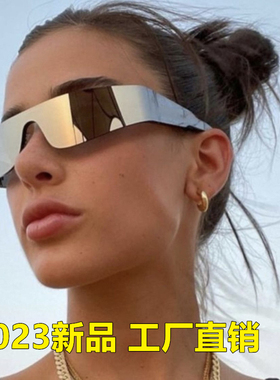 方形男女赛博朋克眼镜未来科技感