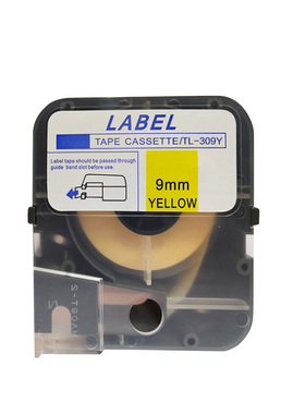 创硕 贴纸TL-309Y美克司标签纸LM-390/380/370打号机国产贴纸适用于MAX线号机9mm黄色白色可选