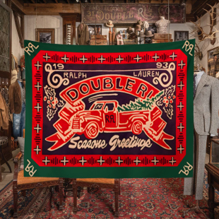 复古装 牛仔风RRL壁毯美式 纽约新年经典 饰布挂画毯中古 限量款