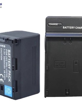 SSL-JVC50摄像机电池+充电器 适用杰伟世GY-HM200通用JVC70 JVC80