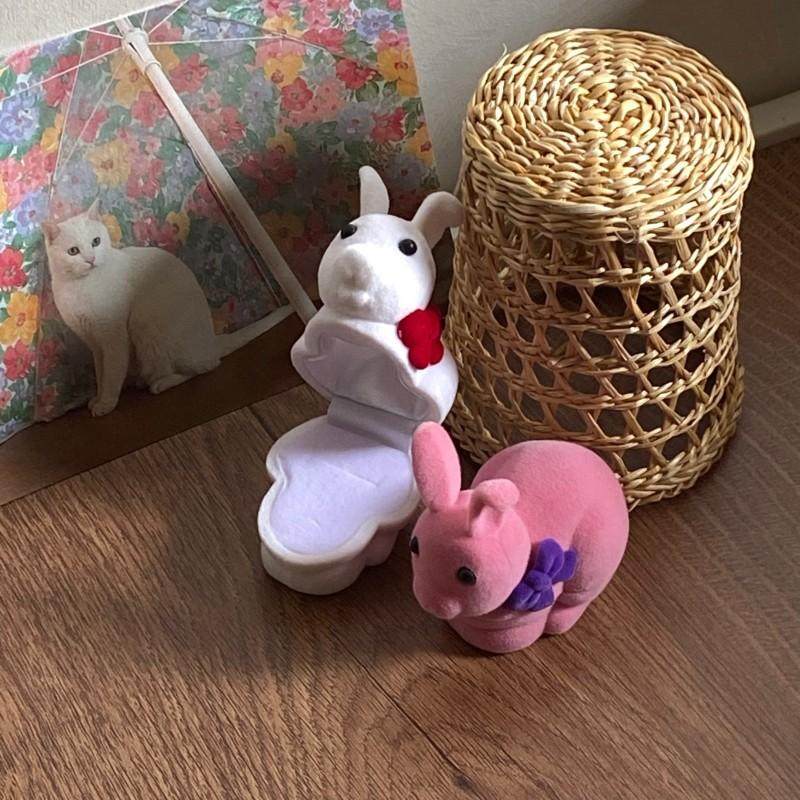 可爱动物卡通小兔子戒指耳钉耳环小巧盒饰品盒收纳盒,饰品/流行首饰/时尚饰品新,首饰盒,淘宝优惠券,粉丝福利购,淘宝优惠卷