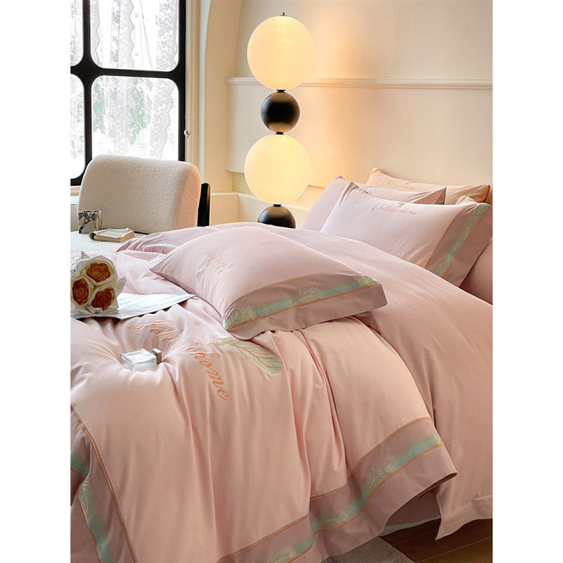 冬季A类高端200支纯棉加厚磨毛四件套全棉保暖床单轻奢风床上用品