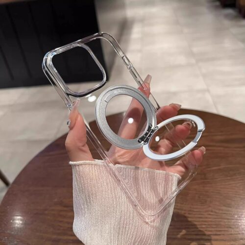 超薄透明硬壳手机壳磁吸散热