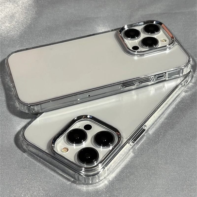 带防尘网金属镜头按键手机壳