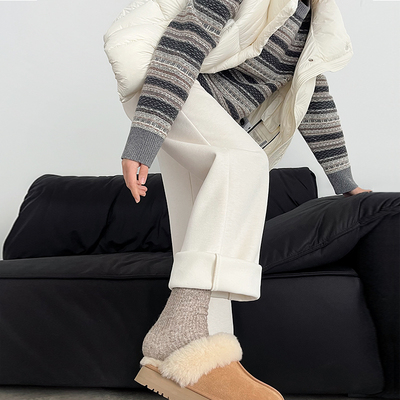2025秋冬新款休闲醋酸羊毛阔腿裤