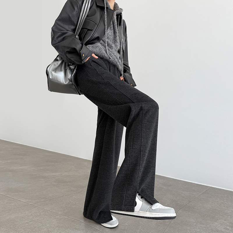 高腰显瘦醋酸羊毛加绒加厚阔腿裤