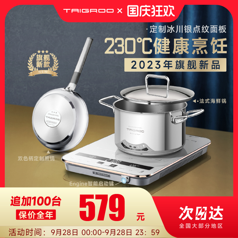 钛古点纹面板家用电磁炉
