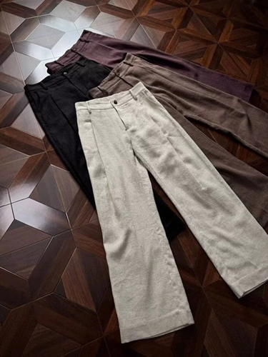 Летние тонкие штаны, А-силуэт, из хлопка и льна, свободный прямой крой