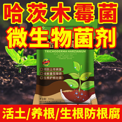 哈茨木霉微生物菌剂枯草芽孢杆菌哈茨木毒菌养根肥生根壮苗抗根腐