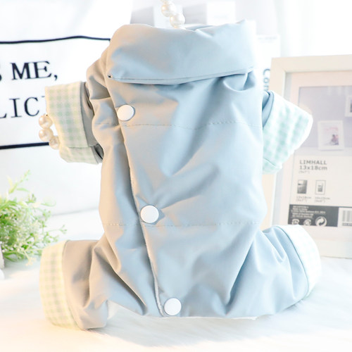 Accope狗狗简约帅气背部开扣棉衣