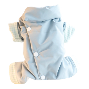 狗狗衣服秋冬装厚款四脚背部开扣棉衣简约帅气小型犬泰迪宠物4929