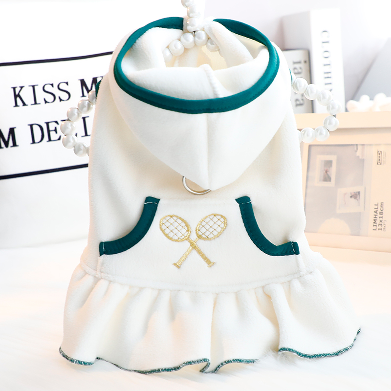 Accope猫咪狗狗带帽网球连衣裙