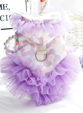 狗狗衣服秋冬装猫咪公主裙棉衣蓬蓬纱裙棉马甲小型犬泰迪宠物3994