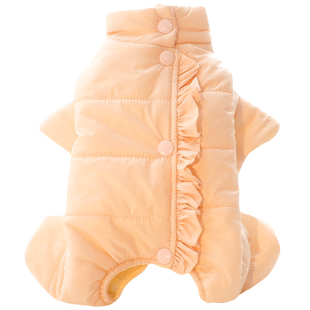 狗狗衣服冬装四脚包肚子护肚绝育棉衣羽绒面料小型犬泰迪宠物5535
