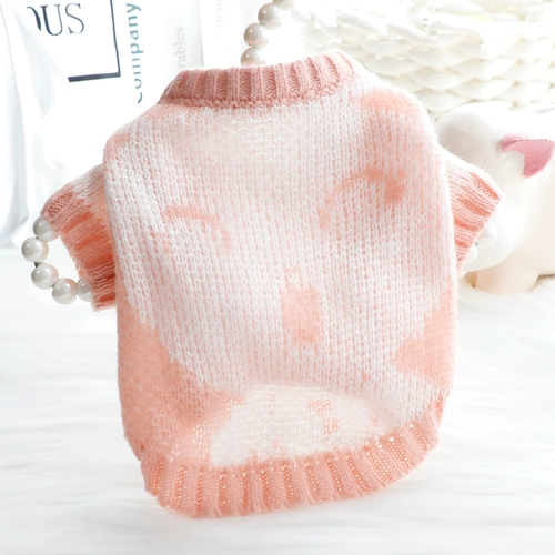 Осенний двусторонний трикотажный свитер для принцессы, с медвежатами