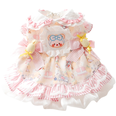 Accope猫咪狗狗粉色糖果洛丽塔