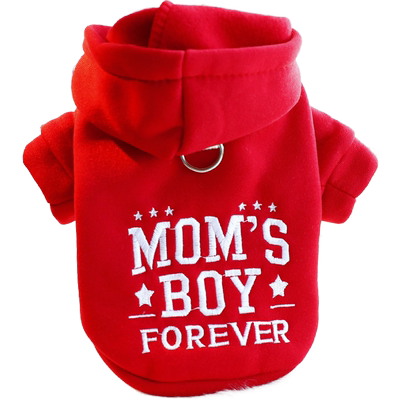 Accope猫咪狗狗红色妈宝男卫衣