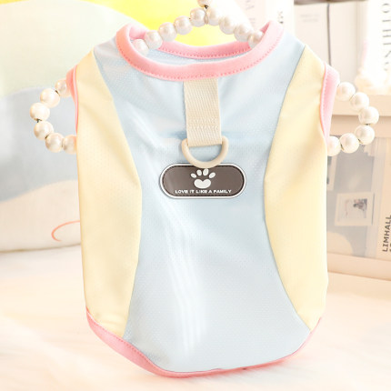 狗狗衣服春夏装薄款猫咪冰丝凉凉衣背心可牵引小型犬泰迪宠物6743