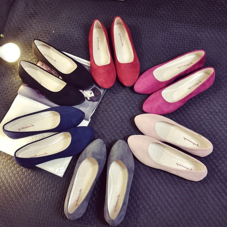 2017 flat head size all-match suede leisure shoes平底鞋女鞋|ruв категории Женская обувь, низкий чистка - от Buy2taobao.com для оказания профессиональной услуги покупки агента Taobao