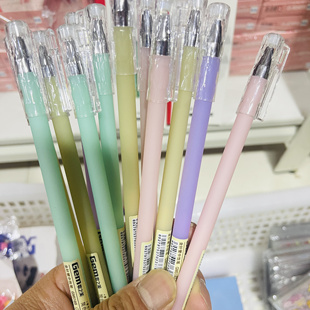 2歌之美GM518S素色晶体简色系糖果色0.5mm黑色全针管中性笔