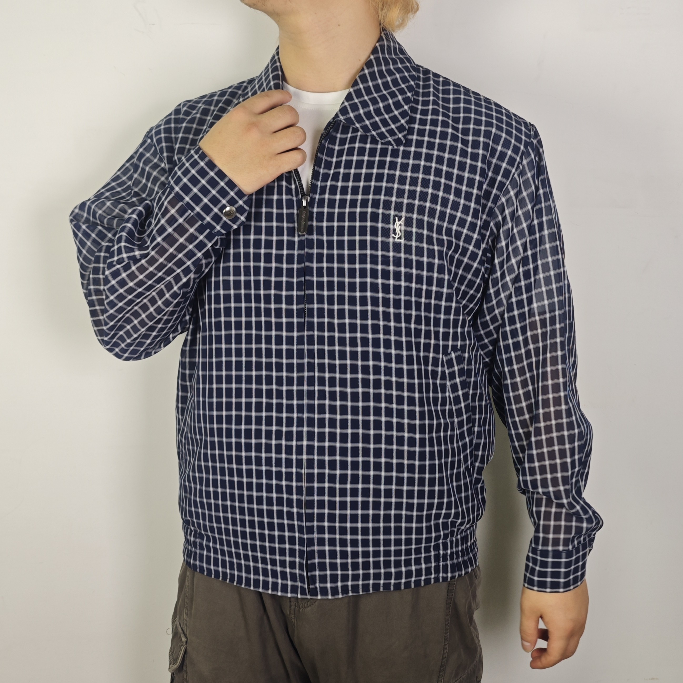 YSL夹克杨树林古着正品现货古着孤品vintage海外轻奢风泰版哈林顿