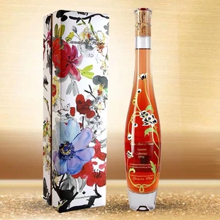 派利特瑞加拿大之花解百纳品丽珠晚收甜红葡萄酒375ml单支礼盒装