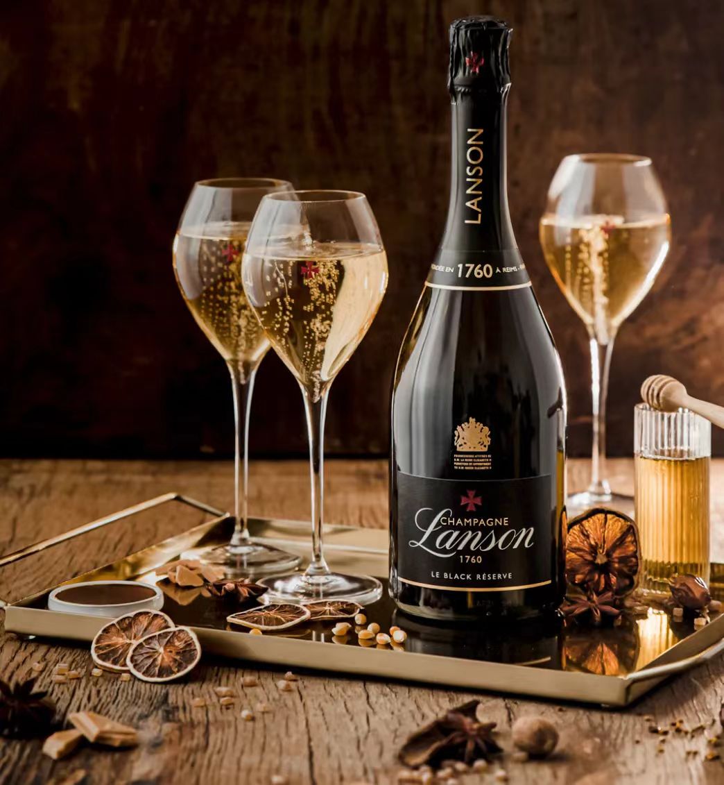 兰颂黑牌珍藏香槟干型起泡酒