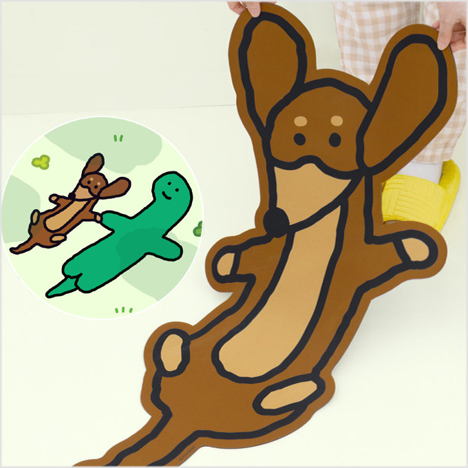 韩国JOGUMAN恐龙/腊肠犬脚垫地垫