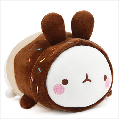 韩国代购进口蜜蜂/甜甜圈molang/土豆兔公仔趴姿趴趴毛绒玩具玩偶