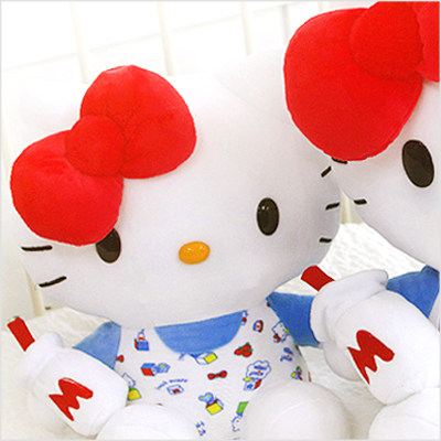 韩国代购进口Sanrio印花图案Hellokitty奶瓶玩偶毛绒玩具公仔娃娃