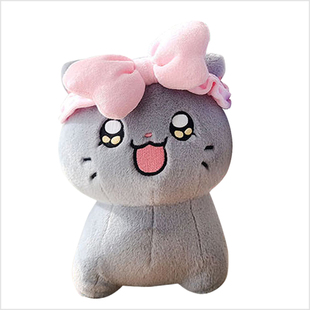 韩国代购进口哭泣流泪白猫公仔玩偶猫咪小猫灰猫毛绒玩具猫猫娃娃