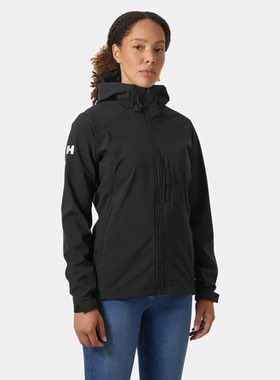 HELLY HANSEN/HH 海丽汉森 Paramount 黑色连帽软壳女士户外夹克