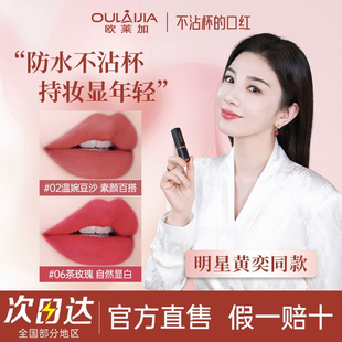 【二支装】欧莱加升级款倾慕玫瑰防水不沾杯口红显白 DR