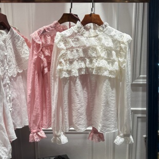 南油2026春季新品女装法式宫廷风蕾丝衬衫高级感轻奢减龄洋气上衣