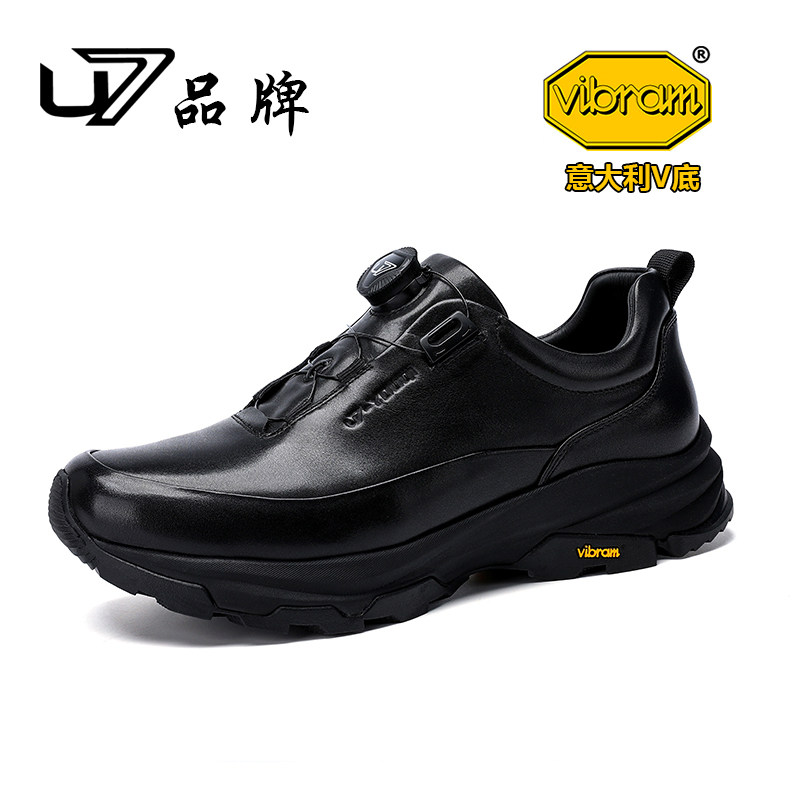 U7男鞋冬季潮鞋2025新款高端意大利vibram避震厚底时尚休闲运动鞋