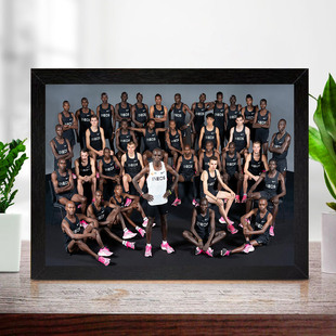 基普乔格相框摆台马拉松长跑有框挂墙房间励志装饰画桌面摆件定制