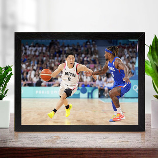 河村勇辉篮球实木相框摆台励志房间免打孔有框挂墙上宿舍画框壁画