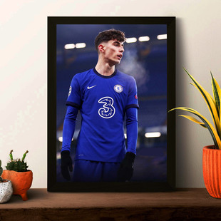 罗梅罗实木相框摆台热刺足球有框装饰画房间宿舍画框壁画礼物定制