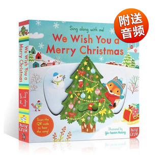 Wish 10本儿童英文原版 Christmas圣诞节快乐童英语启蒙欢唱童谣机关操作书 With Along 170元 绘本Sing Me跟我一起唱We Merry You