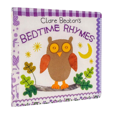 现货  进口英文原版 Clare Beaton's Bedtime Rhymes 克莱尔•比顿的睡前儿歌 儿童卡板书 纸板撕不烂 绘本英语读物